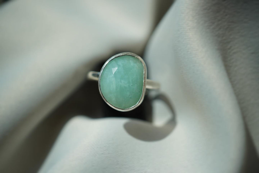Amazoniet ring (rose cut)