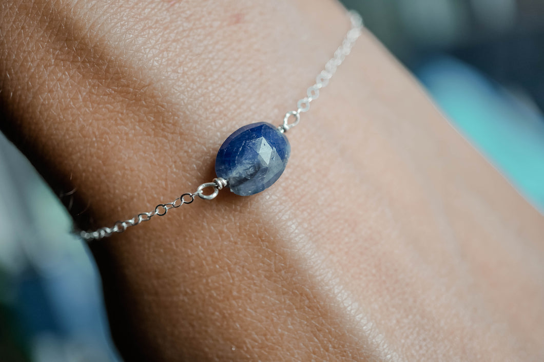 Blauwe Saffier armband