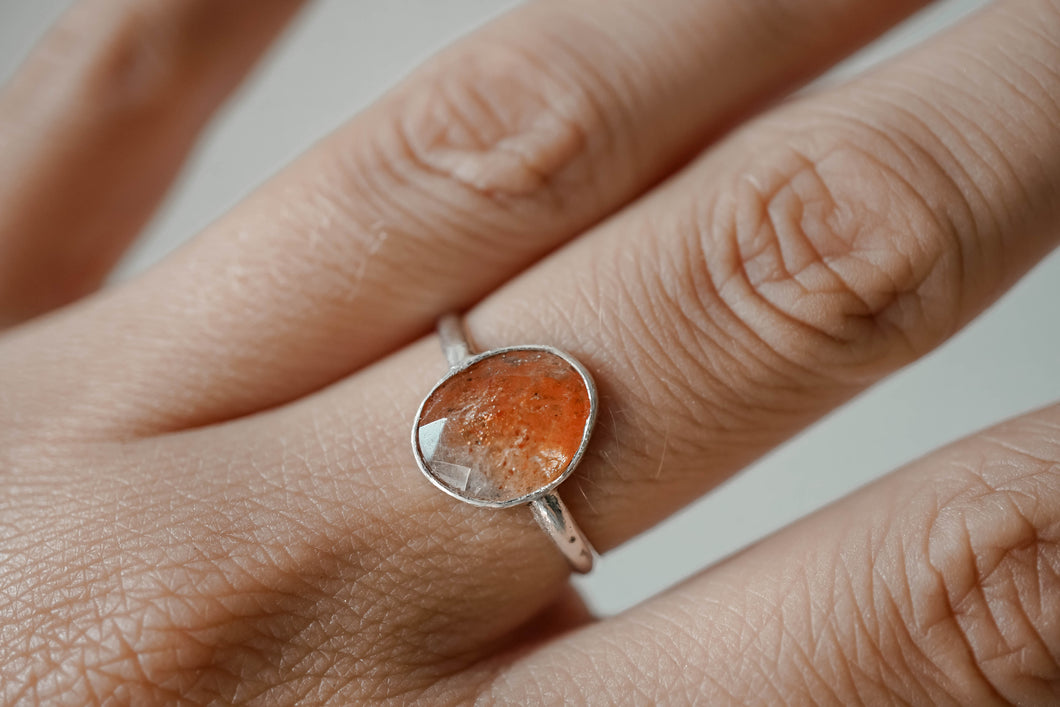 Zonnesteen ring (rose cut)